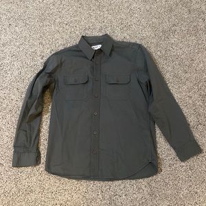 Buck Mason Button Up Shirt - XL - Gray